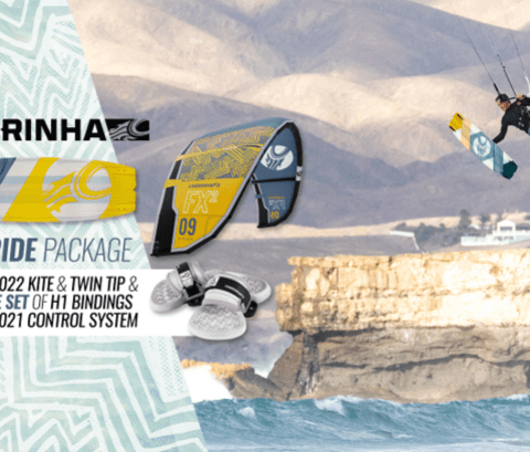 NEW Cabrinha Freeride Package (Buy a new 2022 Cabrinha Kite and twin tip, Get a 2021 control system and H1 Bindings FREE!)