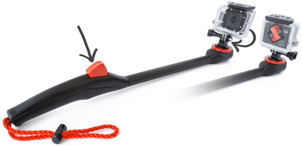 Spivo Rotating Selfie Stick (Pole) for Gopro and Smartphones - Image 3